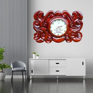 Kellyson Creatives Wooden Wall Clock - Red