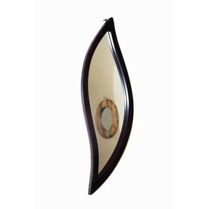 Kellyson Creatives Carvel Wooden Mirror Medium Mahogany 79×28Cm