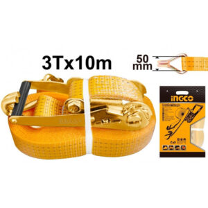 INGCO RATCHET TIE DOWN 50MM X 10M HEAVY DUTY 3 TON LOAD HRSP3101.