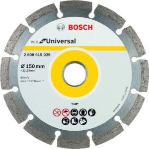 Bosch Professional Diamond Cutting Blade 150mm Ecoline
Tikweld Welding Supplies and Services is the distributor of Bosch Power tools in Nigeria. A universal blade used for cutting through different materials
 Diameter: 150mm
Work...