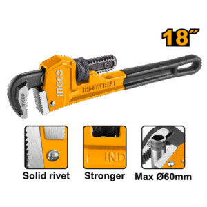 18 Inch Pipe Wrench- INGCO HPW0818
Tikweld welding supplies and services is a Distributor of 24 inch pipe wrench -INGCO and other Industrial Tools.






INGCO 18 Inch Pipe Wrench is a premium quality Pipe Wrench from Ingco.  All Ingco 18 Inch...