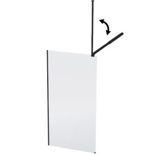 Lectro Shower Screen (900 x 2000 x 8mm) (Matt Black)