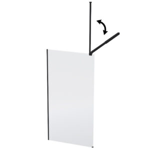 Lectro Shower Screen (1000mm) (Matt Black)