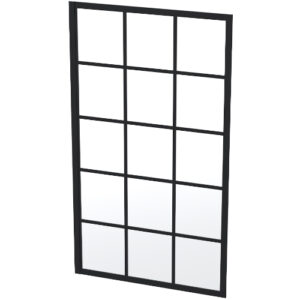 Kobe Fixed D?cor Bath Screen (Black) (1400mm)