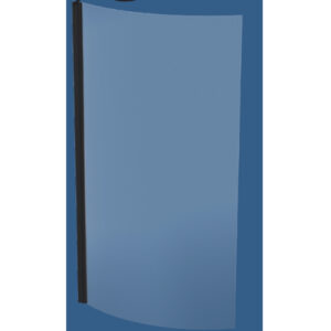 Tkbsbc Tokyo Curved Bath Screen 1400*709*6mm â€“ Black/Clear