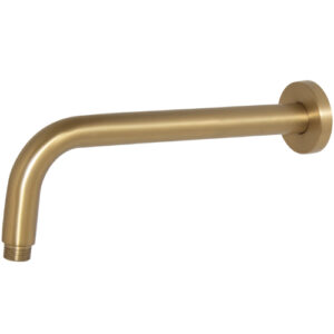 300mm Shower Arm Round Brushed Brass