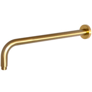 400mm Shower Arm Round Brushed Brass