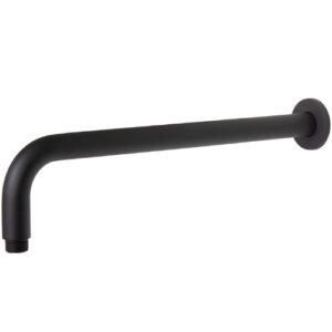 400mm Shower Arm Round Black