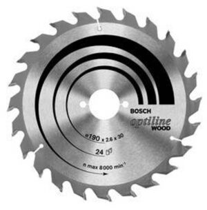 Bosch Optiline Wood Blade 24 tooth 165 x 2.6 x 30/20mm